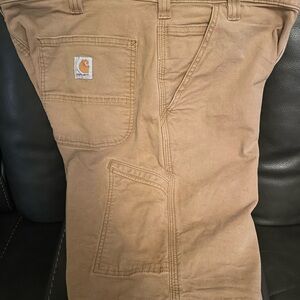 Carhartt Rugged Men's Utility Flex Relaxed Fit Brown Canvas Work Shorts Size 36